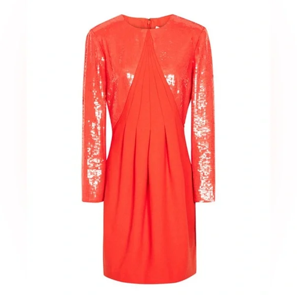 Reiss Coral Sequin-Back Mini Dress - Picture 2 of 3